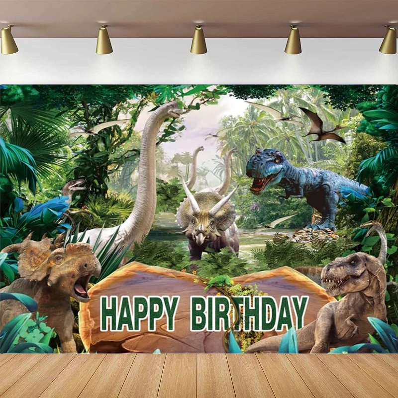 

Фон для фотосъемки мальчиков с динозавром, рай, с днем рождения, постер, украшение, фон, баннер