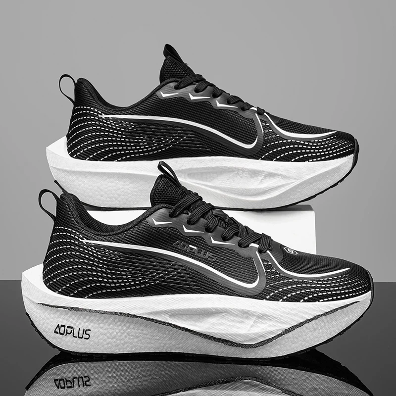Laufschuhe für Herren, Carbon-Board, Marathon, Sport, professionell, atmungsaktiv, leicht, bequem, für Damen, rutschfeste Turnschuhe – Detail 4