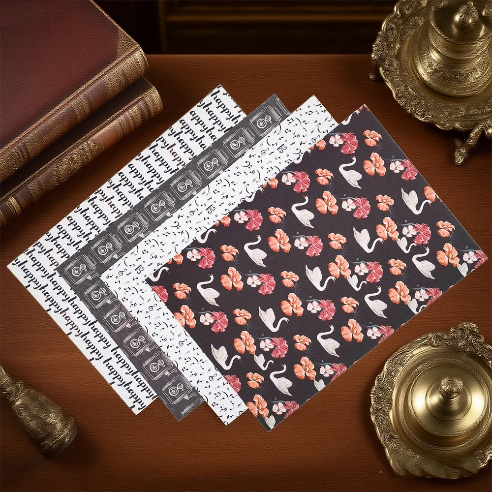Kreatives Papier 6*4 Zoll mit Blumenmuster für Journaling und Scrapbooking A5 A6 Vintage Blumendesign Scrapbook Hintergrundpapiere – Detail 15