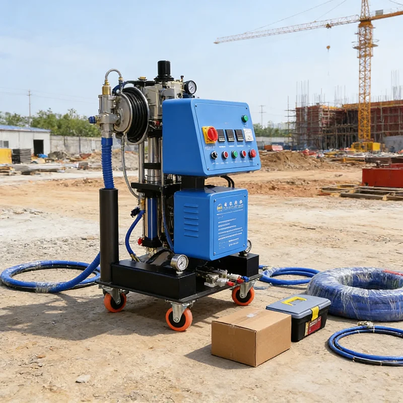Industrial Polyurethane Polyurea Spray System with Material Temperature Control for Elastomeric Coatings