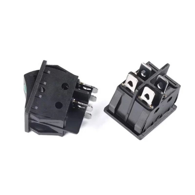 5pcs KCD4 Rocker Switch 4-Pin 2-Position ON-OFF Mini With light Cat-eye 220V LED Power Switchs Button AC 30A/250V KCD4 Cat-eye
