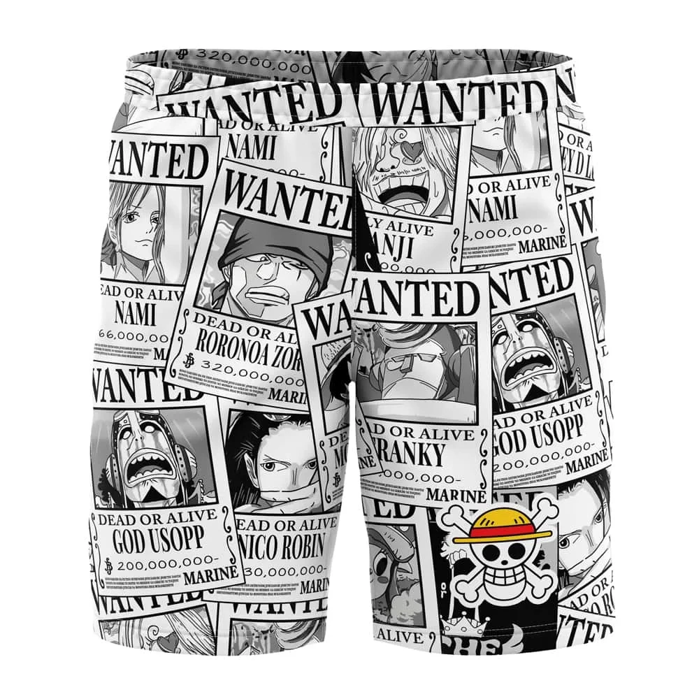 Pantalones Cortos Deportivos Familiares de Verano Transpirables de Anime One Piece Brook para Adultos y Niños, Pantalones de Natación para Playa, Pantalones de Descanso