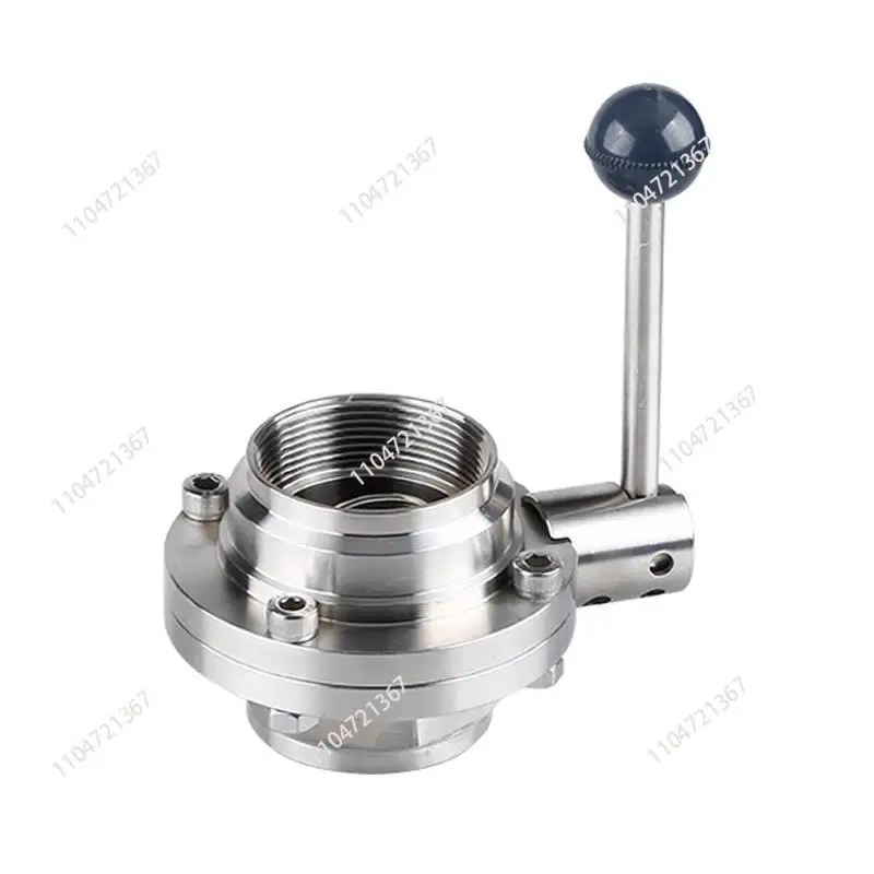 

304 stainless steel internal thread butterfly valve manual internal thread flex valve cleaning sanitation vehicle accessories