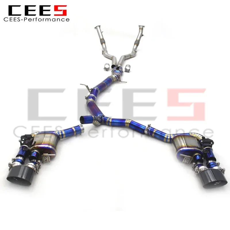 

CEES Performance Титановые выхлопные системы Catback для Audi RS4/RS5 B9/B9.5 2.9T 2017-2023 Глушитель выхлопной трубы гоночного автомобиля