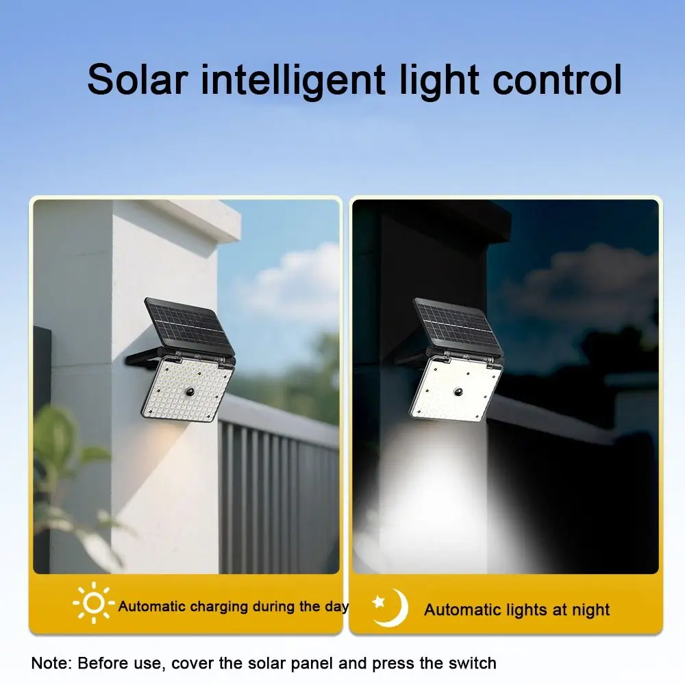 Solar Powered Solar LED Light Human Body Sensing Flodable Solar Garden Lamp Durable Energy Saving Outdoor Wall Light Garden