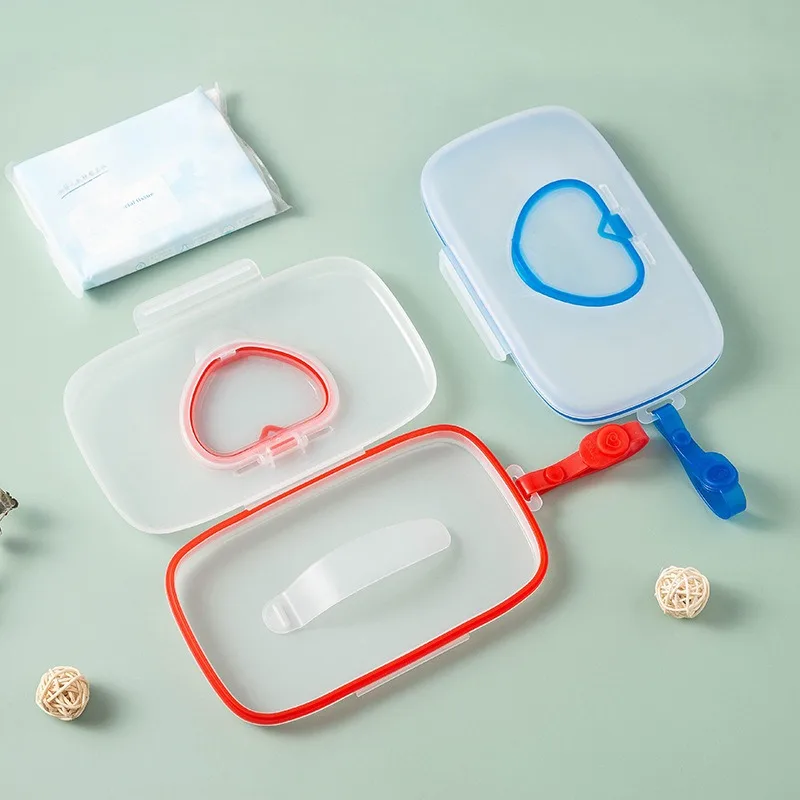 Baby Wipe Dispenser Portable Refillable Wet Tissue Box Container Reusable Travel Wipe Holder Multi Purpose Mask Storage Case