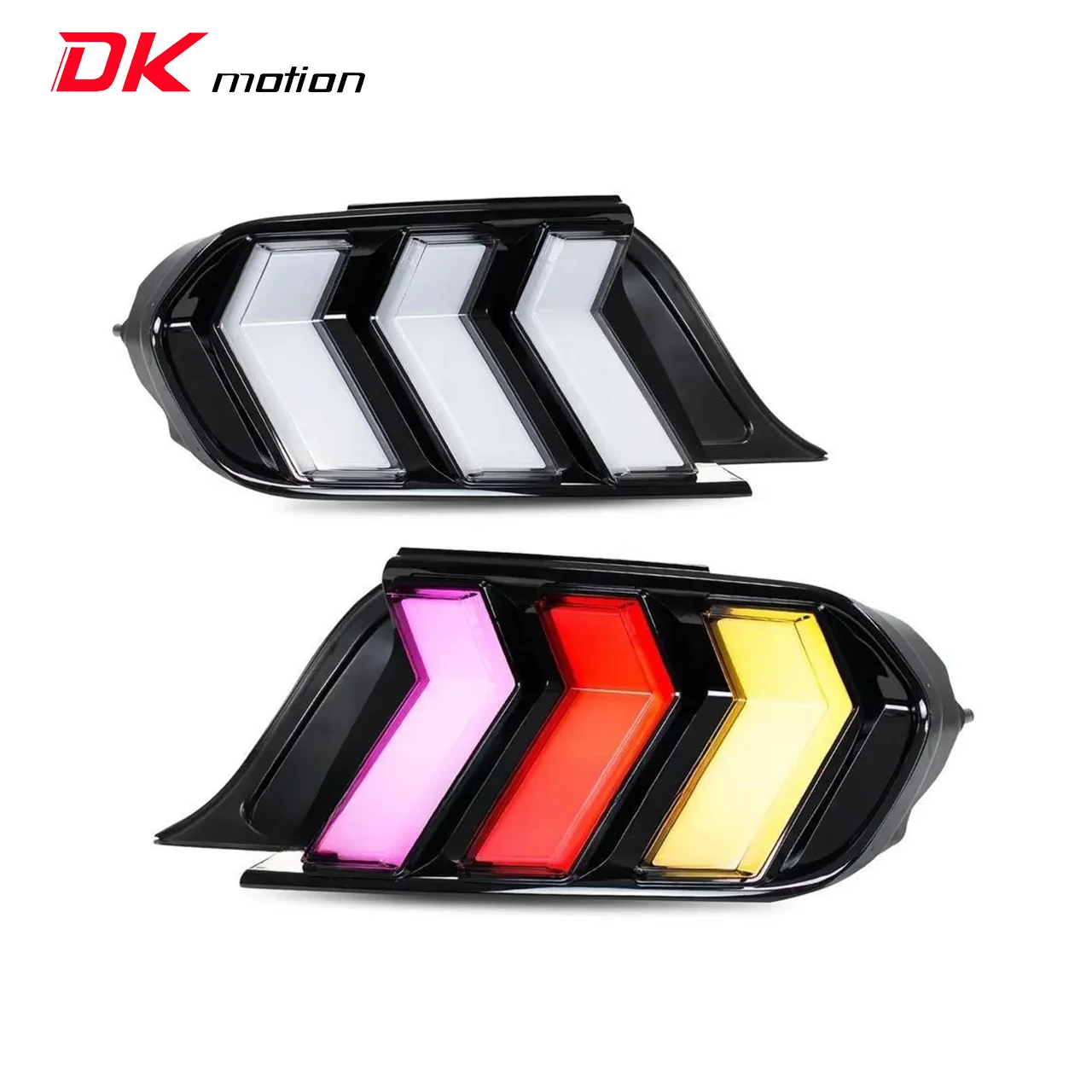 DK الحركة Led الذيل مجموعة مصابيح لفورد موستانج GT350 GT500 RGB سيارة تعديل Led أضواء خلفية لمبة خلفية 2015-2023