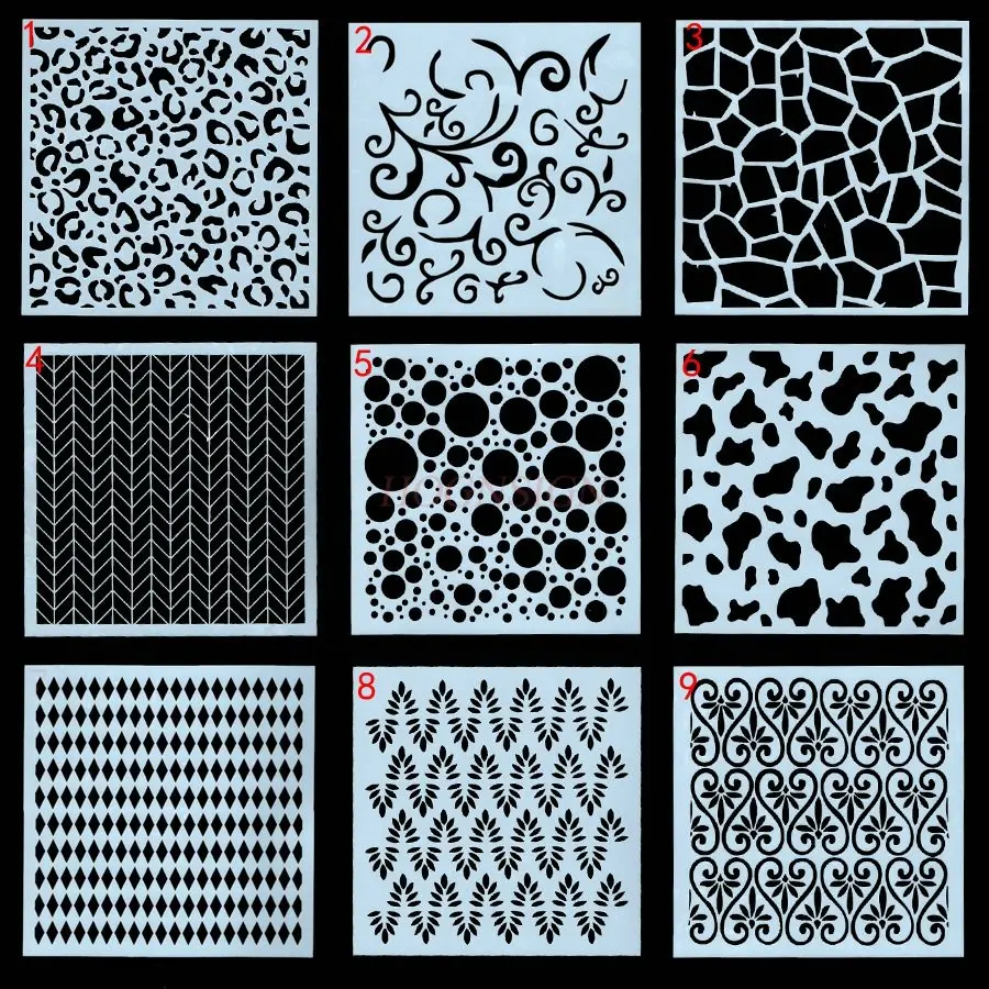 1pcs Spray pattern spray pattern geometric pattern printing pattern graffiti painting board hollow template ruler decoration