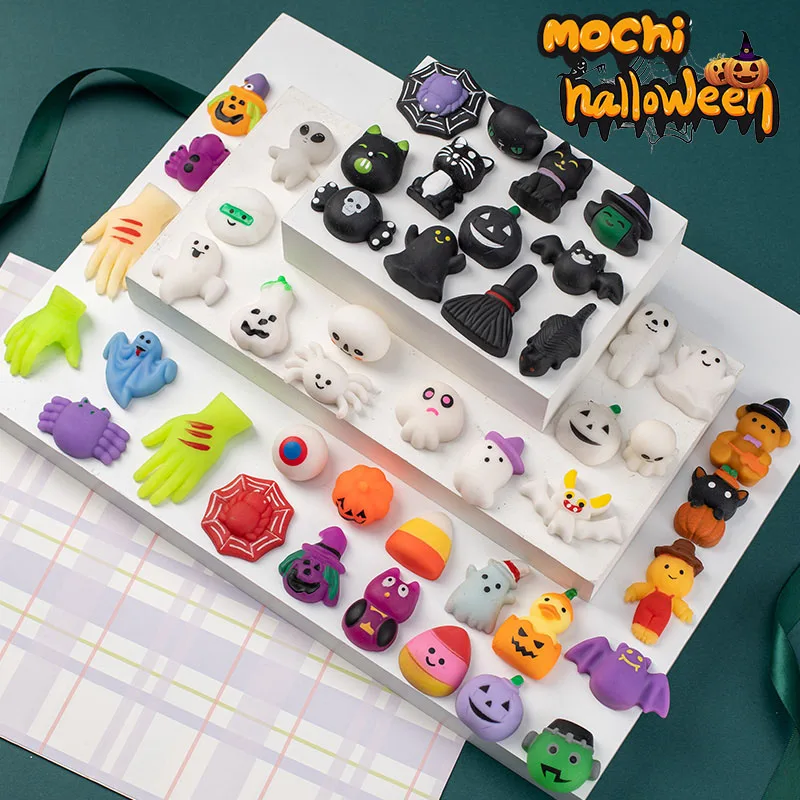 

Random Shipment Halloween Mochi Squishy Toys Squishies for Kids Girls Boys Halloween Party Favors Halloween Treat Bags Gifts