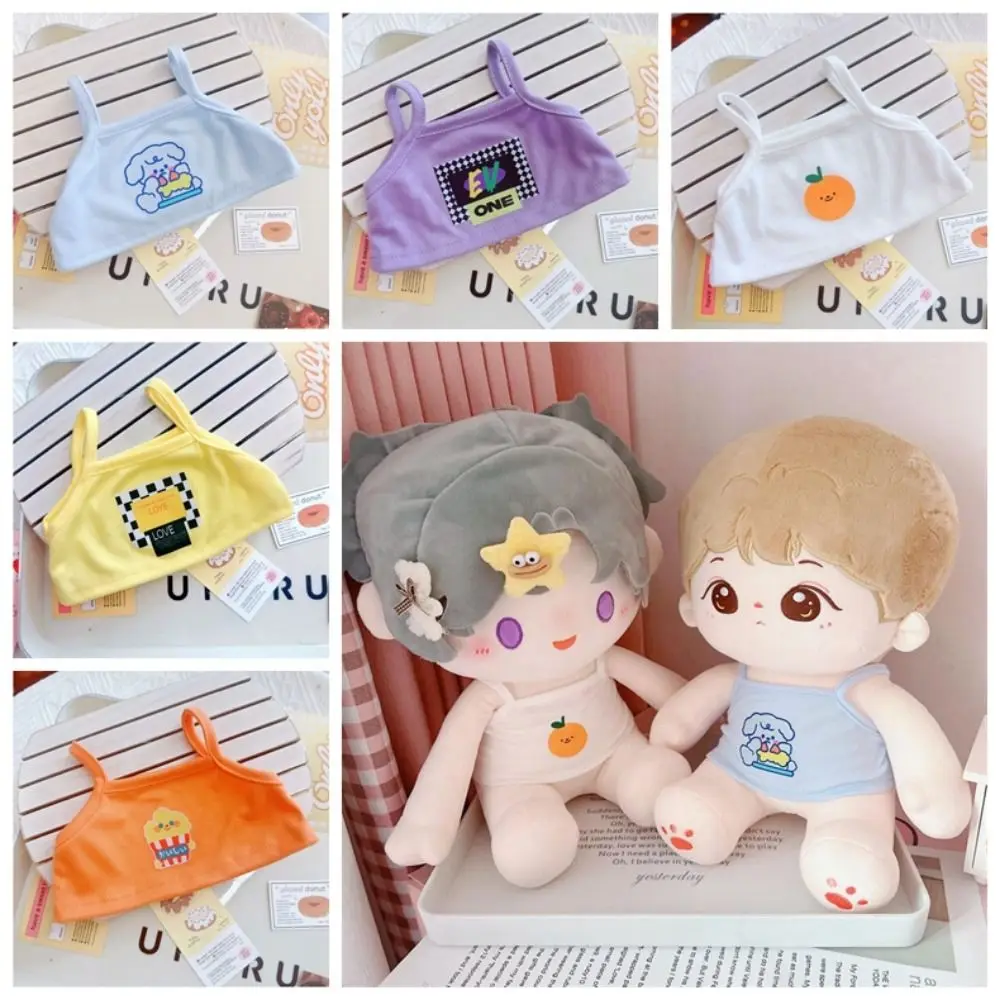 Camisole 40cm Cotton Doll‘s Clothes DIY Dress Up Animal Patterns Idol Plush Doll Clothes Orange Multicolour