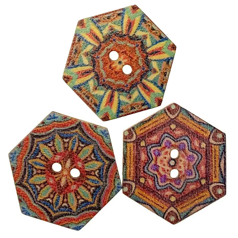 

300PCS 25mm Mixed Multicolor Wood Sewing Buttons for Kids Clothes Scrapbooking Decorative Botones Needlework DIY Accessories