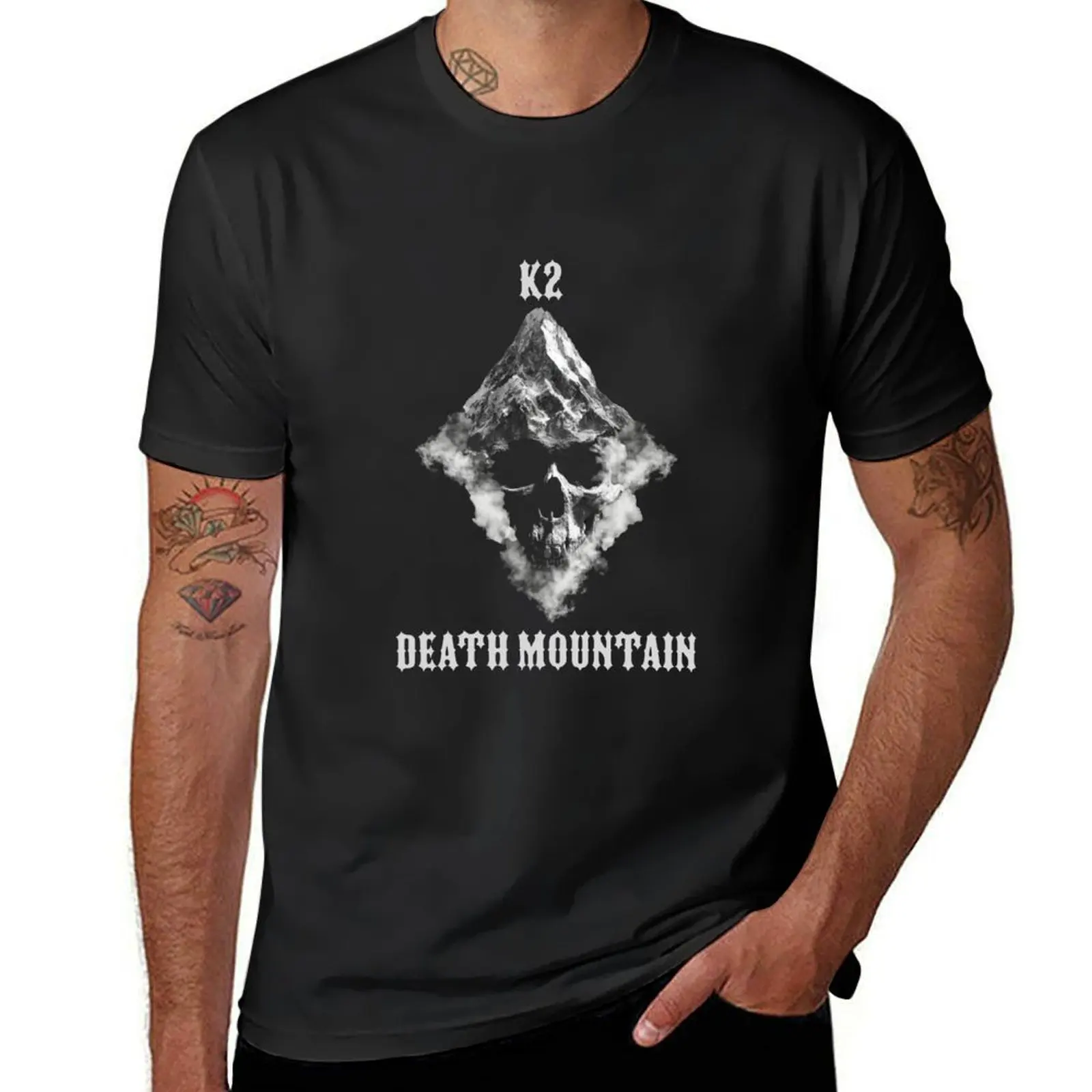 K2 Death Moutain t-shirt abbigliamento estivo top estivi customizeds plain black t-shirt uomo