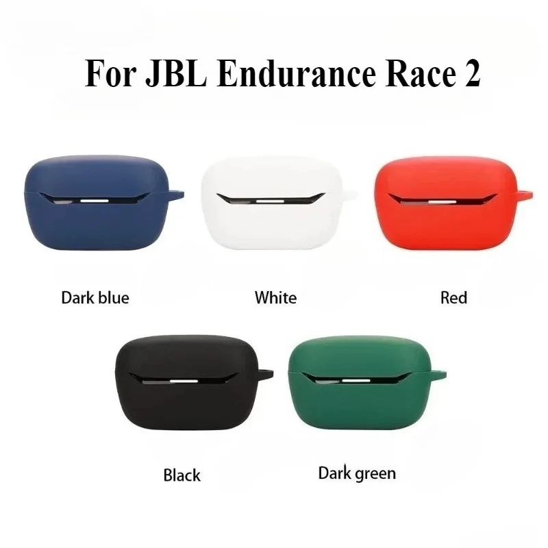 

Silicone Case For JBL Endurance Race 2 Case Full Edge Shockproof Protection Earphone Cover For JBL Endurance Race 2 with Hook