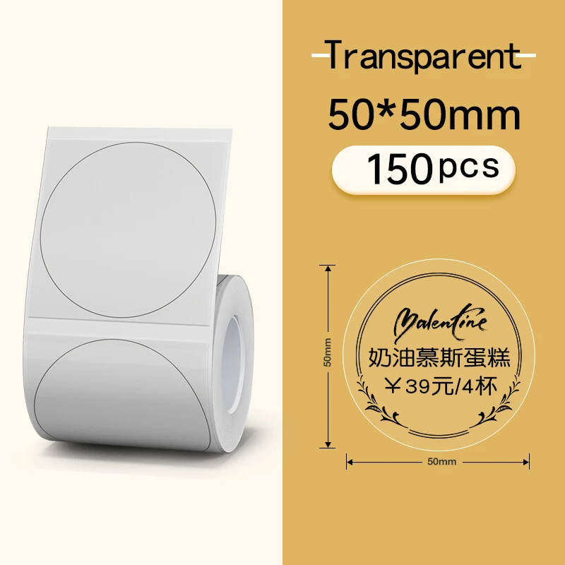 Niimbot B21 B1 B203 Label Thermal Transparent Label Paper for Waterproof Anti-Oil Tear-Resistant Jewelry Price Tag