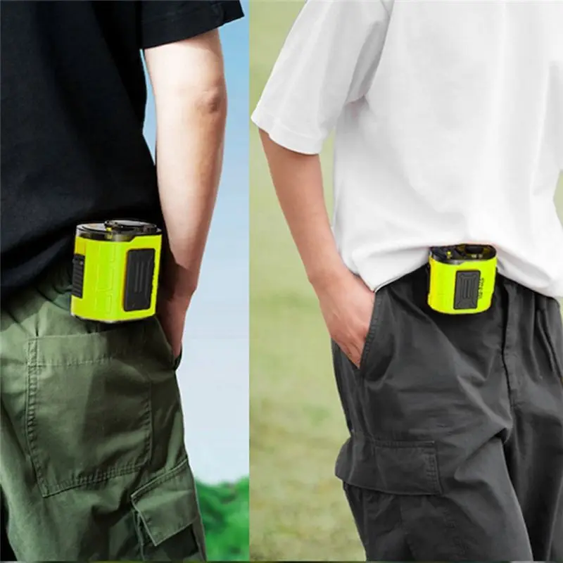 Bladeless Waist Mounted Electric Fan Cool Clip Waist Fan 100 Speeds Strong Airflow Wearable Personal Clip Fan(2Pcs)-A68E
