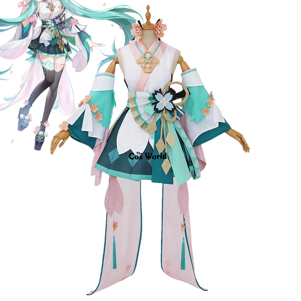 Onmyoji Collab x Miku Yukata Kimono Outfits Anime Cosplay Costumes