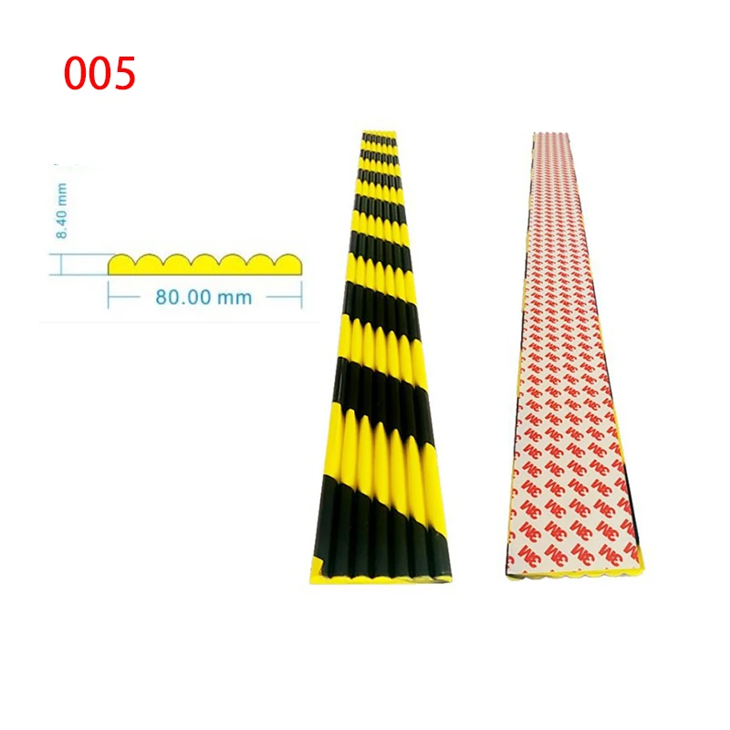 PU anti-collision strip Polyurethane industry round corner garage anti-collision sponge paste black and yellow protection strip