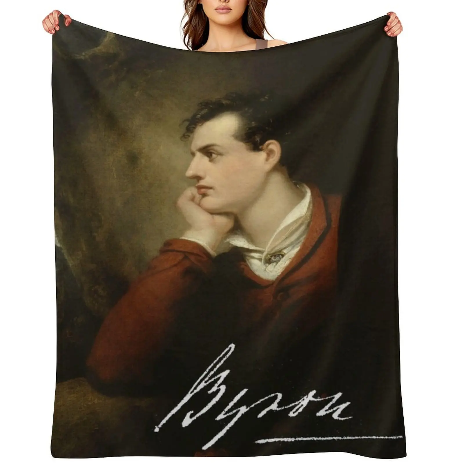 

Lord Byron - Romantic poet Throw Blanket Soft Plaid Flannel Designers Loose Blankets