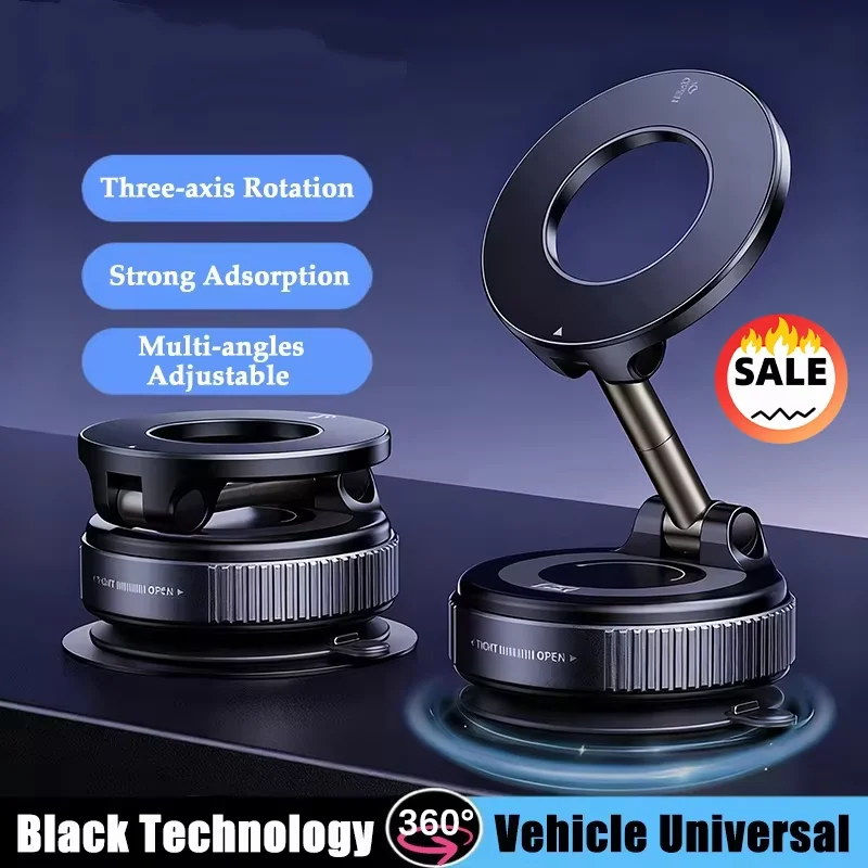 

Вакуумный магнитный автомобильный держатель с регулировкой под углом, мощным магнитным креплением, складной, для телефона и навигации