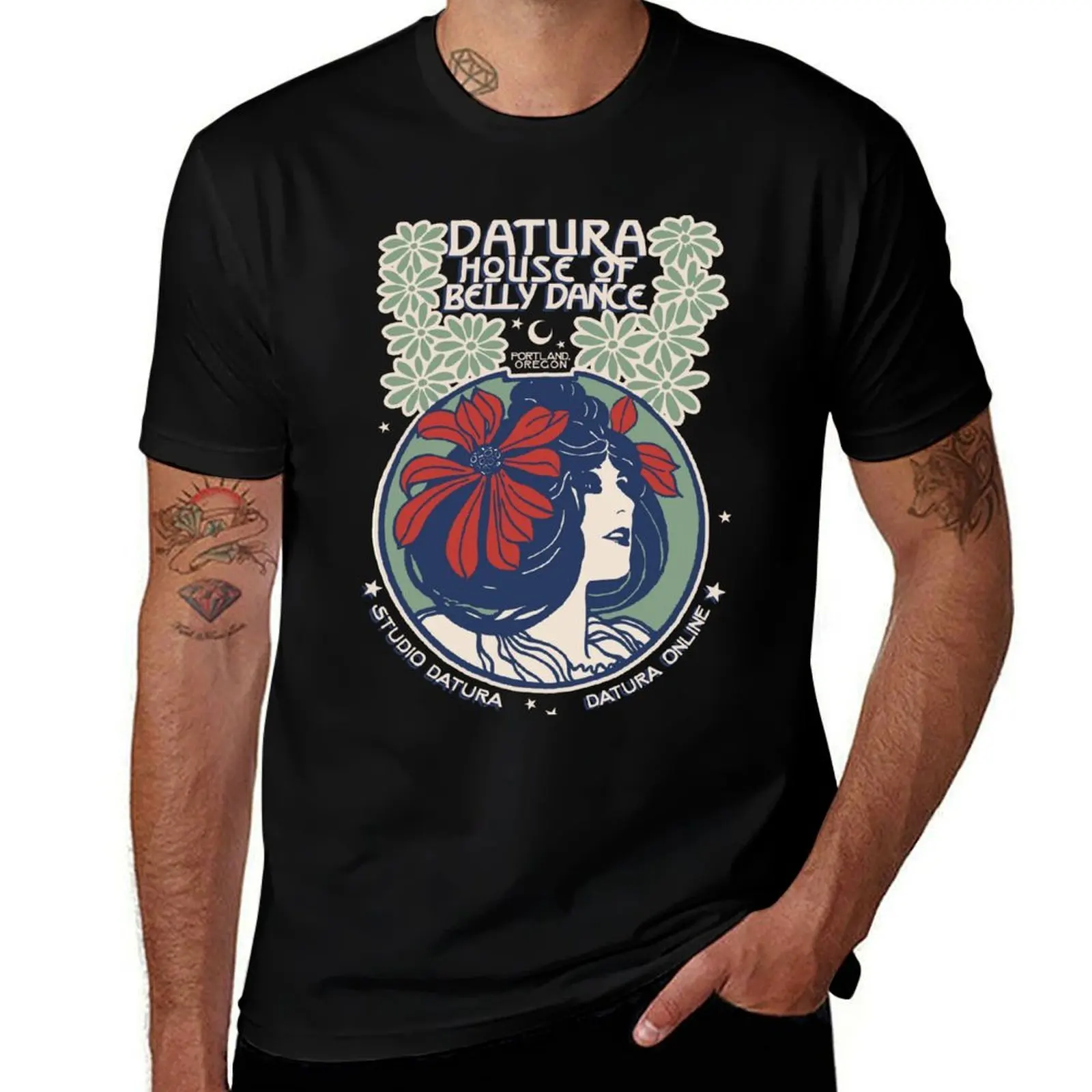 Datura: Stile Floreale Red T-Shirt man t shirts graphic T-Shirt