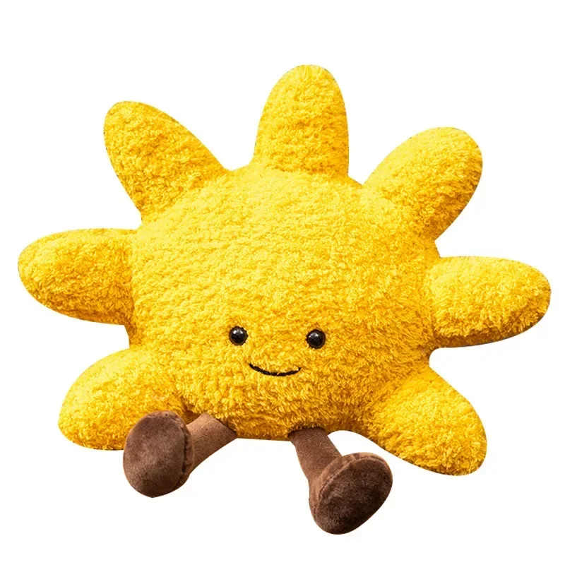 Cuddly Sunshine Plush Toys Kawaii Sun Plush Pillow Stuffed Soft Car Sofa Cushion Dolls Bedroom Decoration Gift for Kids Girls