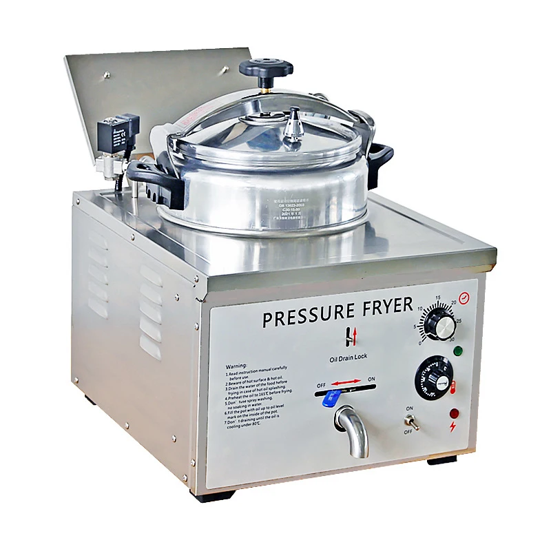 &16L Desktop small pressure cooker Chicken fryer High pressure fryer Pressure cooker fryer Tabletop Electric