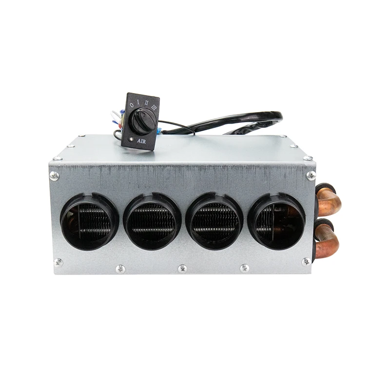

12V/24V Universal Auto Coolant Heater - Under Dashboard Mount with Switch, Four Holes for Car, Van, Excavator