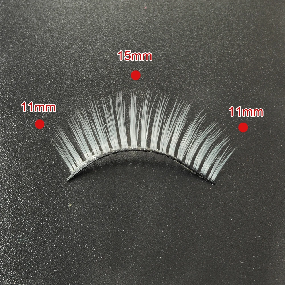 3 Pairs Silk 3D Mink Cosplay White Eyelashes Vegan Soft Fluffy Halloween Cartoon White Lashes Extension Show Stage Makeup Beauty