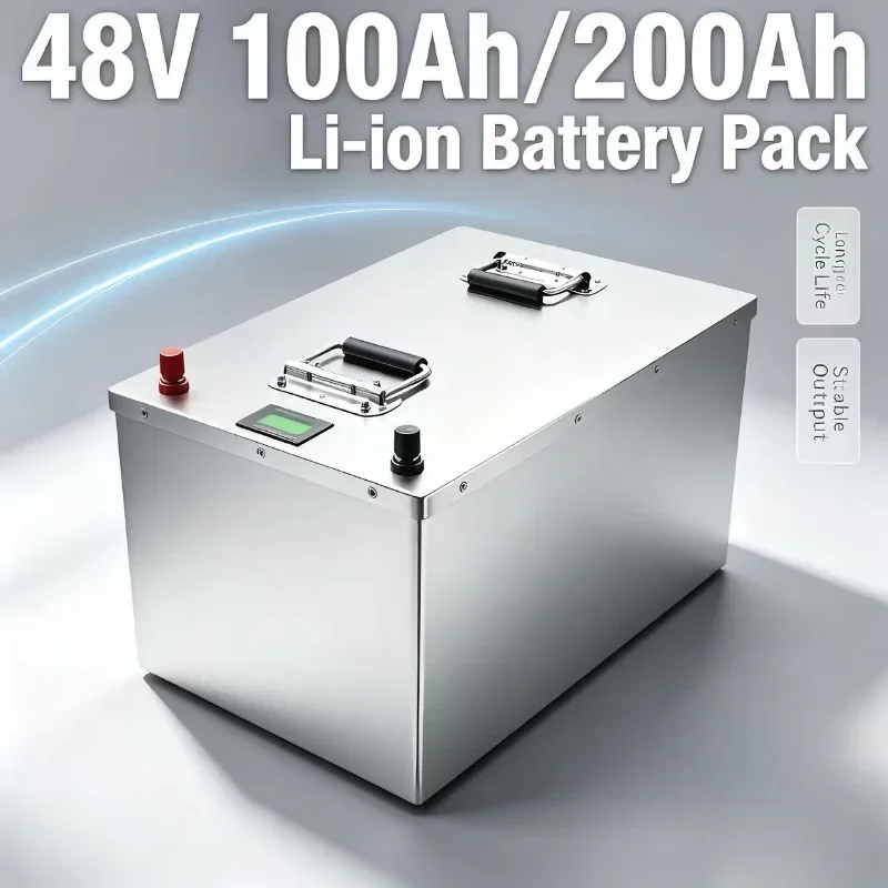 48V 50Ah-300Ah Li-ion Battery Pack, Built-in BMS with Charger, Power Supply for 8KW/12KW Airport Ground Support Equipment & Indu