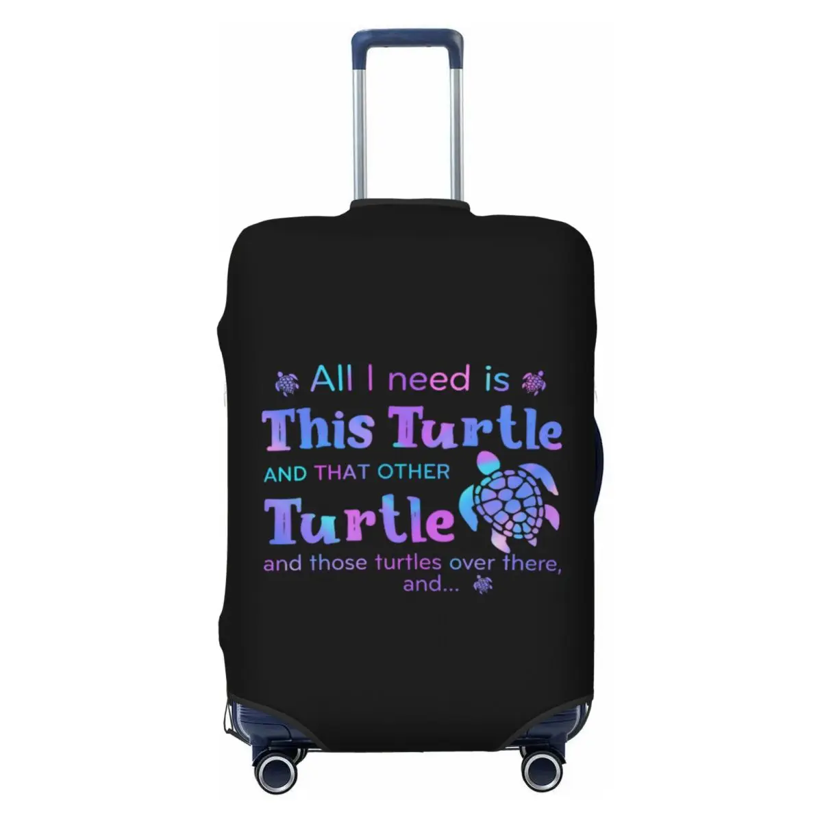 

Turtle Lover Quotes Luggage Cover Elastic Travel Suitcase Protective Covers Fits 18-32 Inch