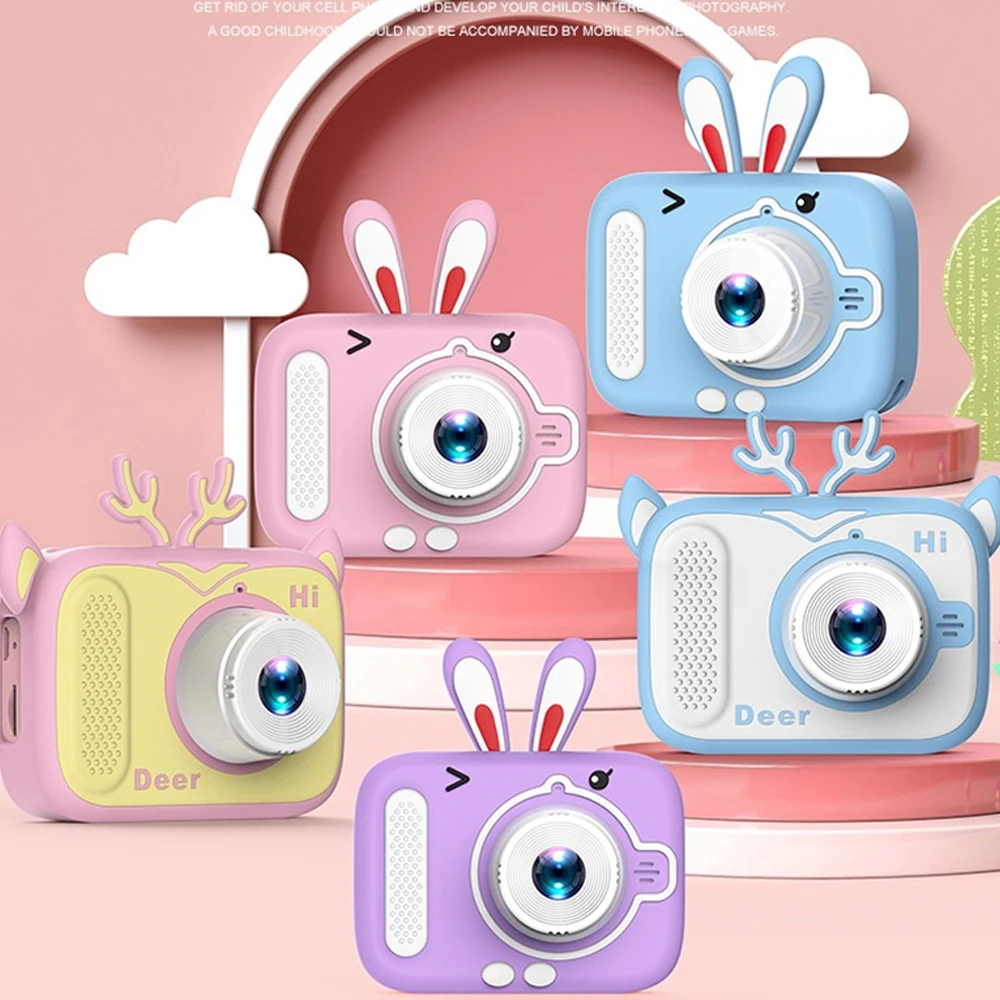 Kids Digital Camera Toys for Girls Boys Cartoon Children Digital Camera Instant Print 1080P HD Screen Outdoor Toys Birthday Gift