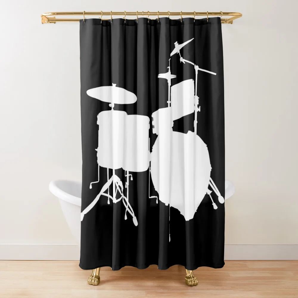 Drum - Drummer - Bateria Batteria Player Set Kit Shower Curtain Anime Bathroom Cute Shower Curtain