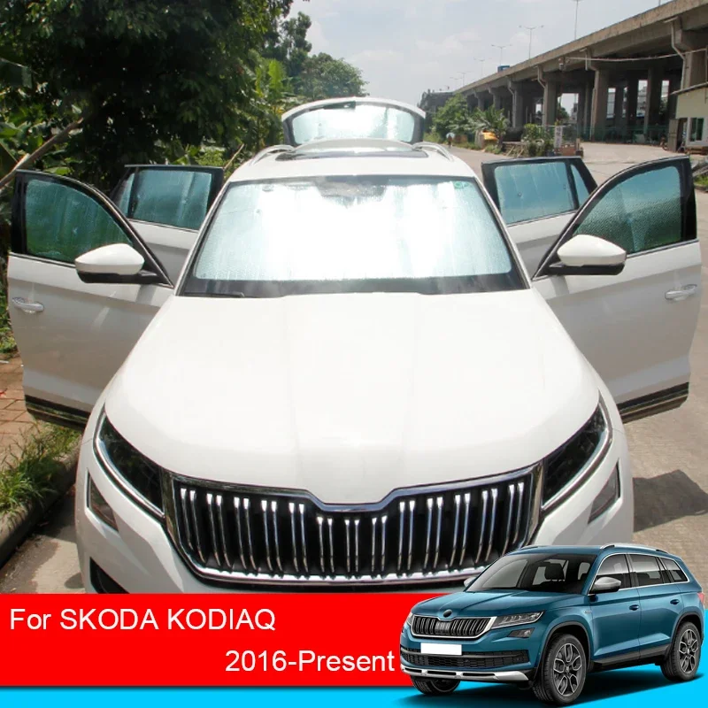 

Для Skoda Kodiaq 2016-2025 автомобильные солнцезащитные козырьки, защита от ультрафиолета, оконная занавеска, солнцезащитный козырек, переднее лобовое стекло, автомобильные аксессуары