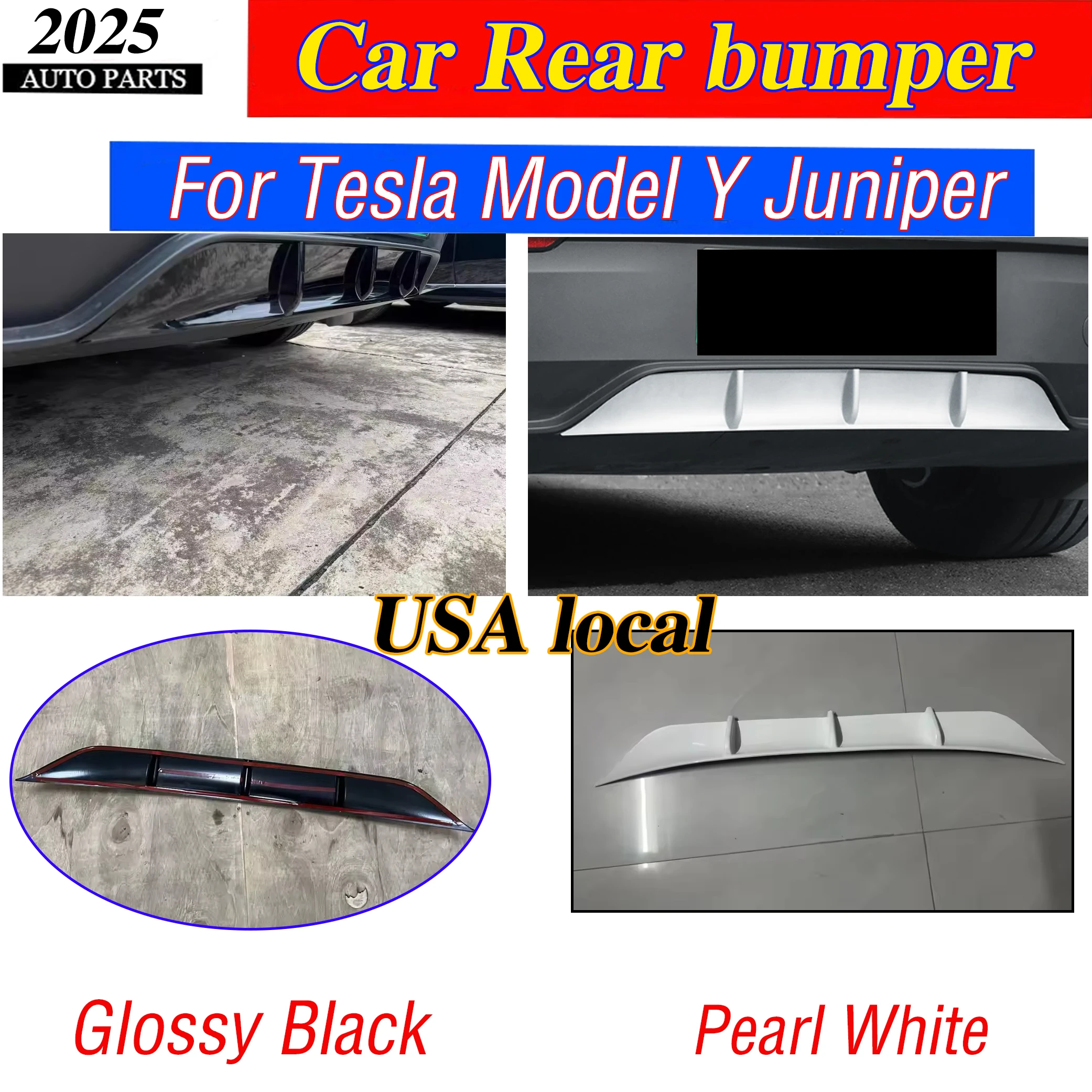 

Накладка-диффузор на задний бампер для Tesla Model Y Juniper 2025 (США), нижний сплиттер, защитная пластина-спойлер, тюнинг-комплект