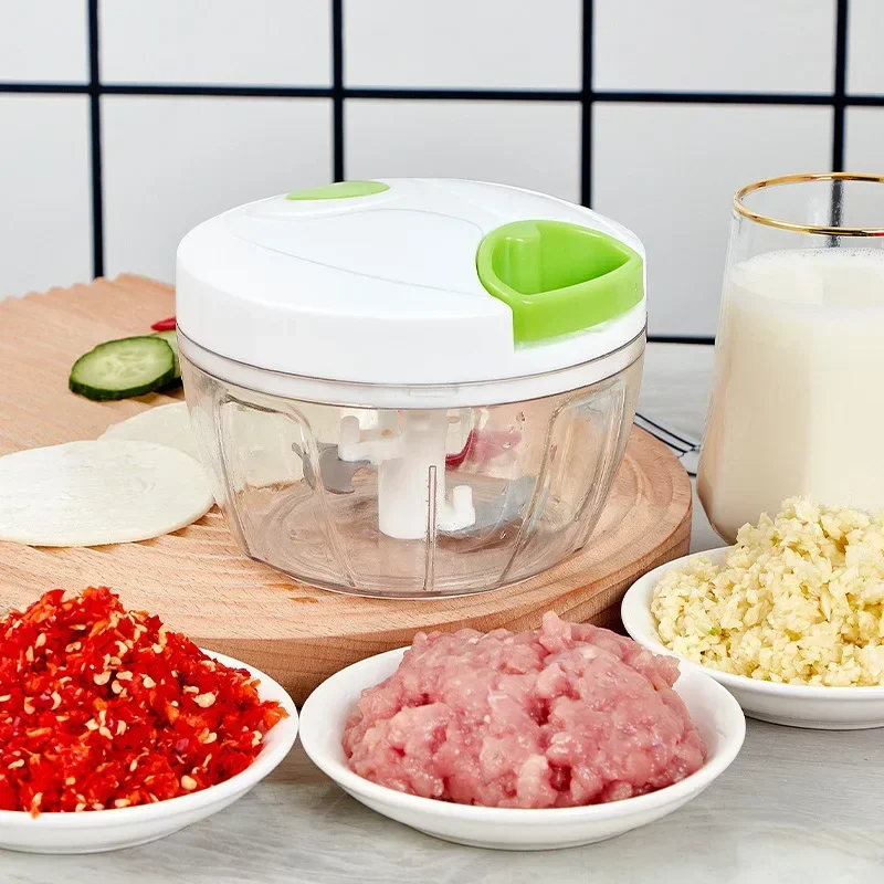 Kitchen Multifunctional Manual Garlic Press Vegetable Grinding Chopping Machine Food Cutting Grinder Crusher Home Accessories
