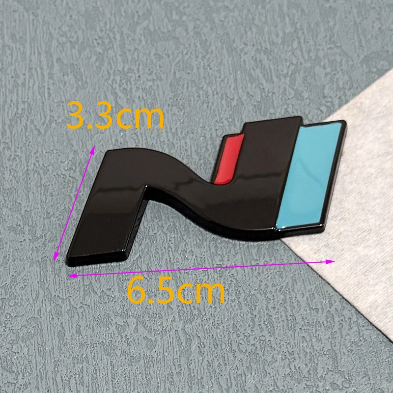 

3D Metal N Line Logo Rear Boot Trunk Emblem Badge Decals For Hyundai i20 i30 Sonata Kona Elantra Tuson Car Stickers