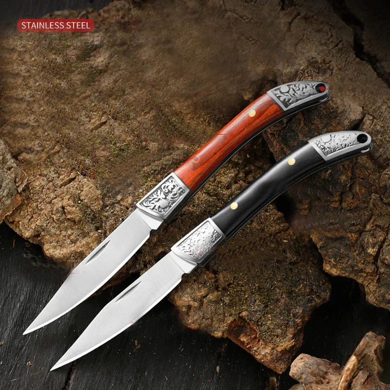 Stainless Steel Folding Knife Fillet Knife fishing boat fishing accessories with PP Handle Easy To Carry Camping Meat Cutting