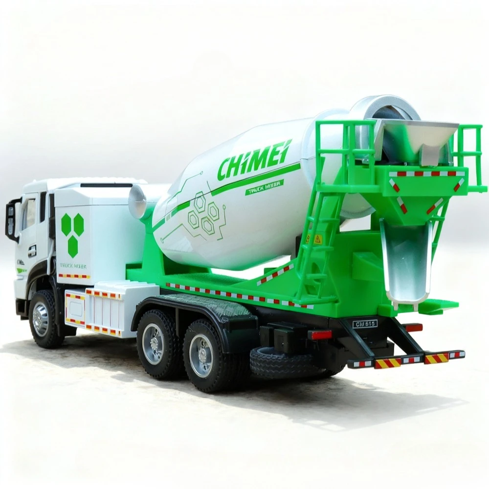 1:32 مقياس شاحنة خلط كنس سيارة لعبة مجسمة سبيكة دييكاست عالية محاكاة الصوت ضوء نماذج الأطفال الهندسة لعب السيارات