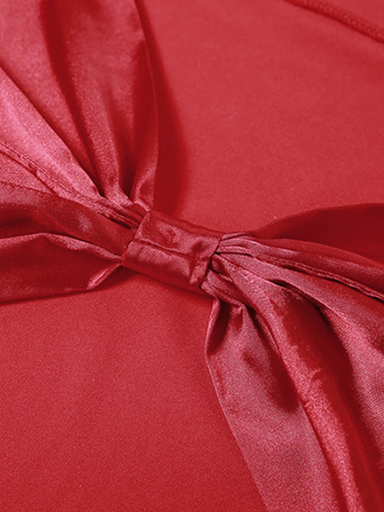 Beyprern Women's Sleeveless Red Bandage Bodycon Maxi Dress Square Neck Stretchy Formal Backless Evening Party Gown