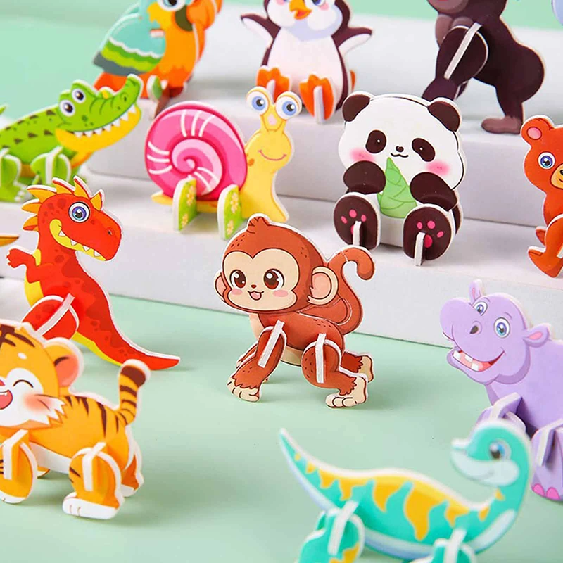 

30Pcs Mini DIY Paper Jigsaw Puzzles Cartoon Animal Toys for Kids Birthday Party Favors Kindergarten Rewards Pinata Fillers