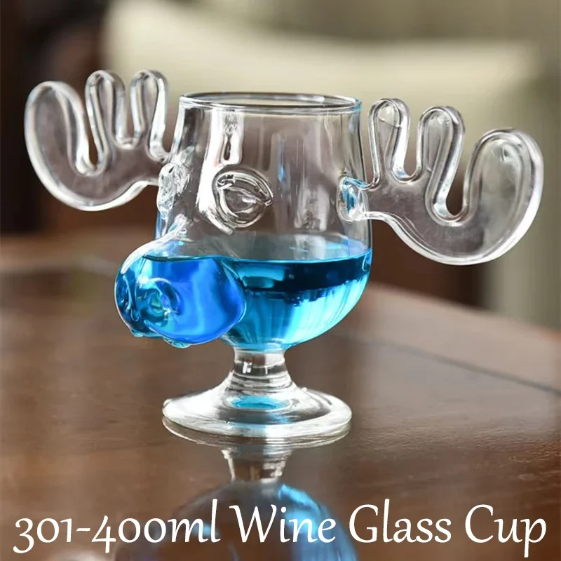 Christmas Vacation Moose Mug Glass Cup for  Creative Elk Cute Reindeer Mug Wine Beer Water Juice Milk Glasses Drinkware Cups