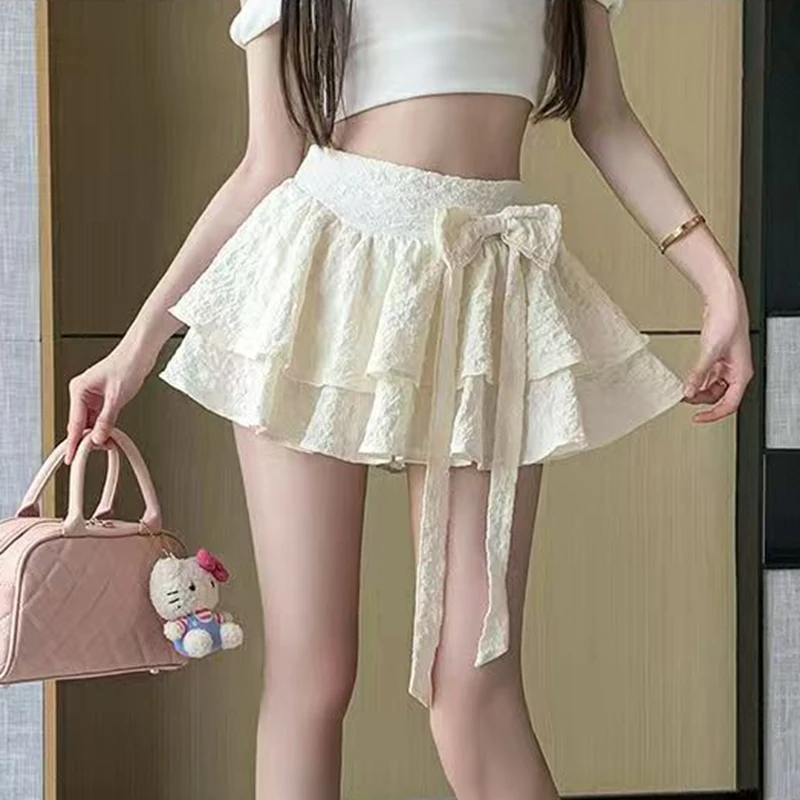 

Повседневное бальное платье трапециевидной формы, черные мини-юбки, женская одежда с высокой талией в Корейском стиле Y2k, тонкие женские шорты, плиссированная юбка Kawaii Micro