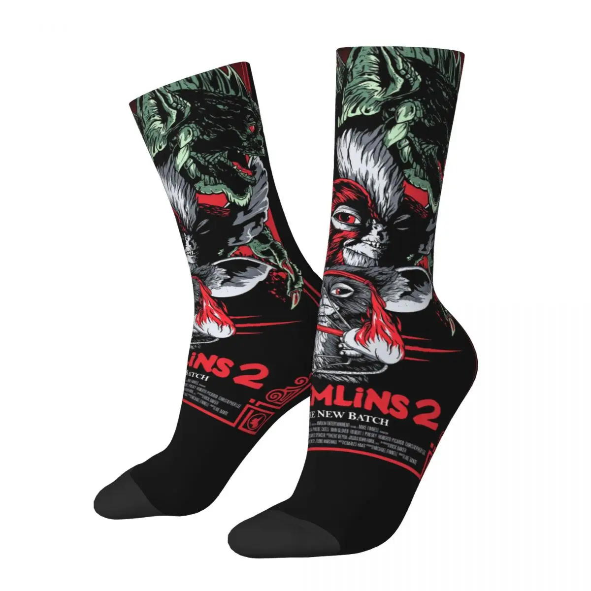 The Dark Side Of The Devil Gremlins Poster Unisex Winter Socks Outdoor Fun printing Socks Street Style Crazy Sock