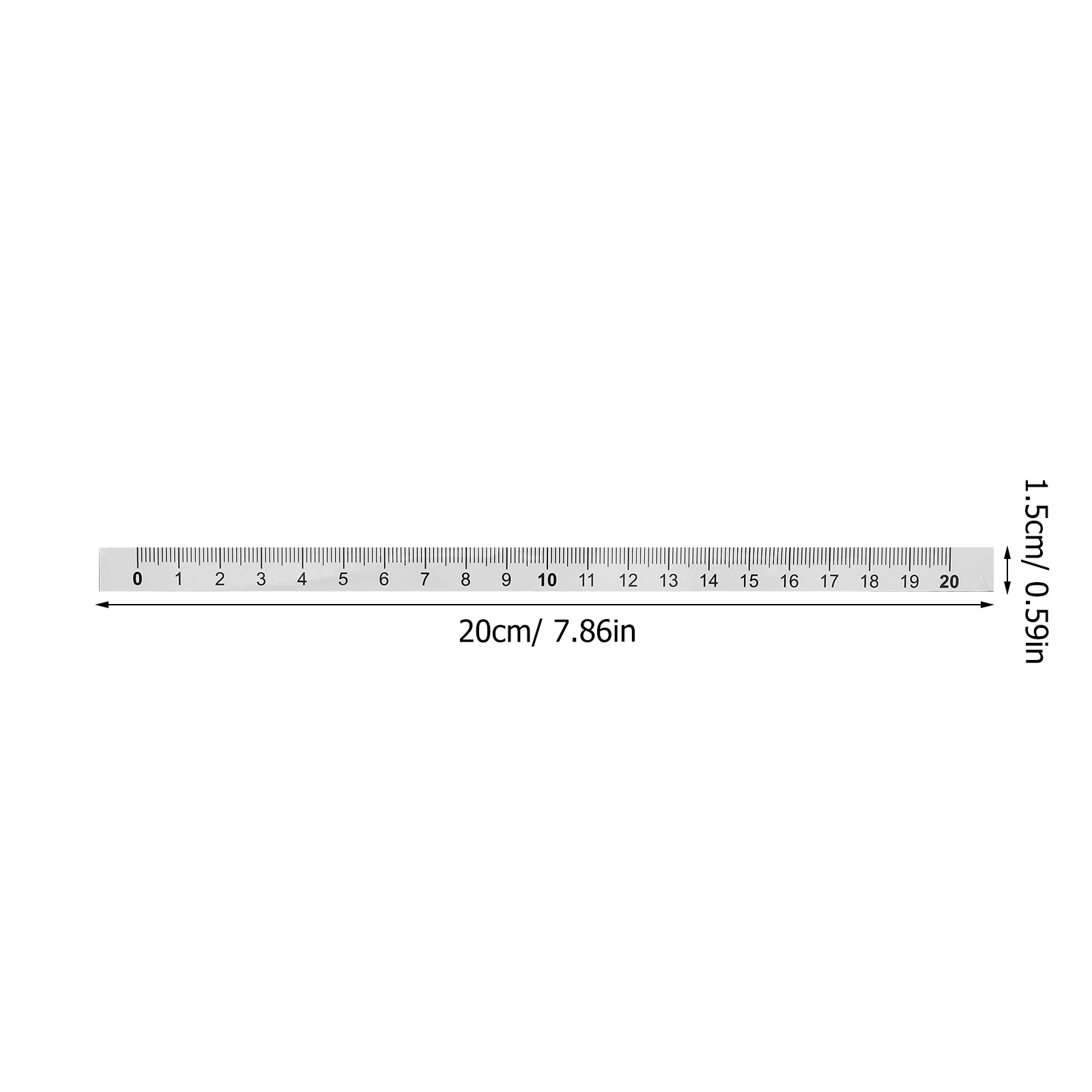 

20pcs Adhesive Measuring Waterproof Self Adhesive Ruler Tape Transparent Metric Tape Measure Stickers Damp