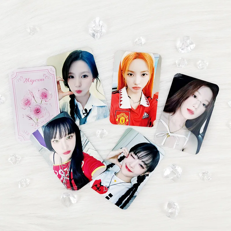 Kpop dupla face fotocards, estilo coreano, Soyeon, Minnie, Periférico Estrela, YUQI, SHUHUA, Fãs Presente, I-DLE, 6pcs, G