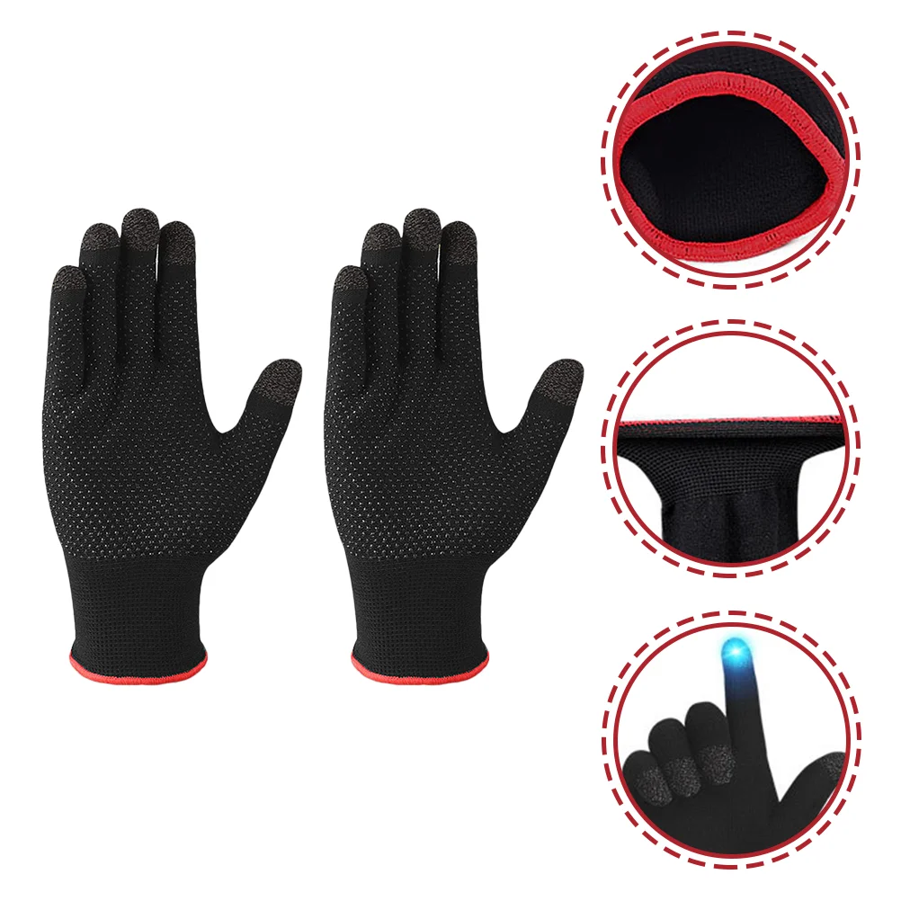 

2 Pairs Five Finger Touch Screen Gloves Sports Winter Women Warm Ski for Nano Silver Fiber Lovers