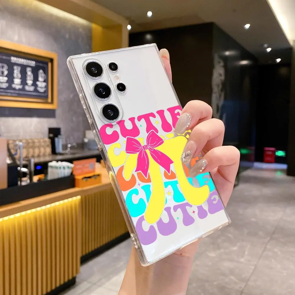 Fashion English Letters Jelly Phone Case For Samsung Galaxy  S26 Ultra S25 S24 S23 S22S25 Edge S21 transparent soft shell Covers