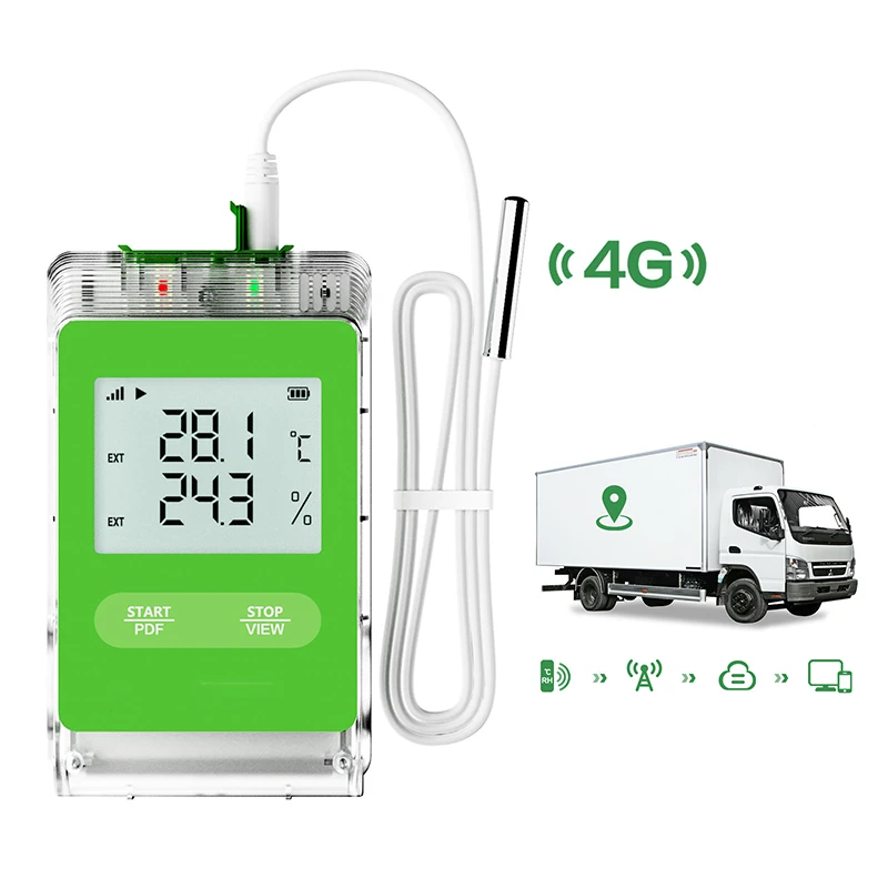 Real-Time Fridge Temperature and 4G Humidity Sensor Data Logger Recorder for Consumer Electronics