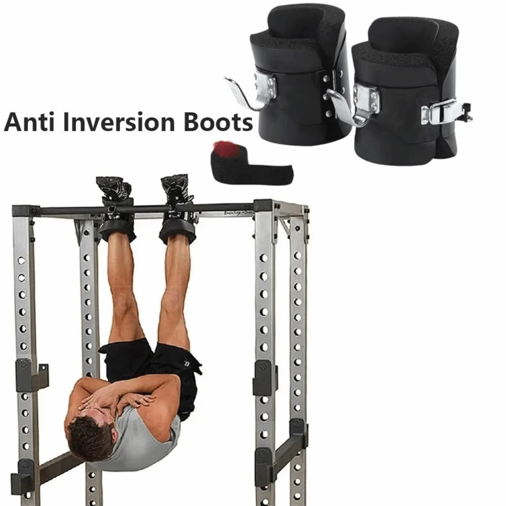 Hanging Inverted Foot Cover Spine Posture Correction Safety Lock Anti-Gravity Inversion Boots Body Building with Hook
