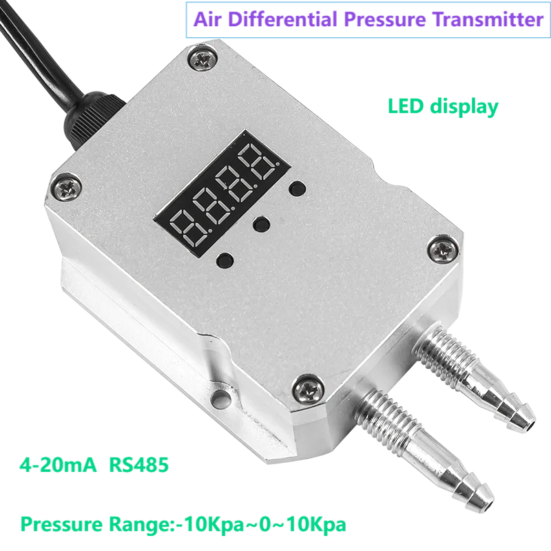 4-20mA Micro Pressure Sensor -10Kpa-10Kpa 5Kpa 1Kpa 50Pa 100Pa Wind Differential Pressure Transducer -1Kpa